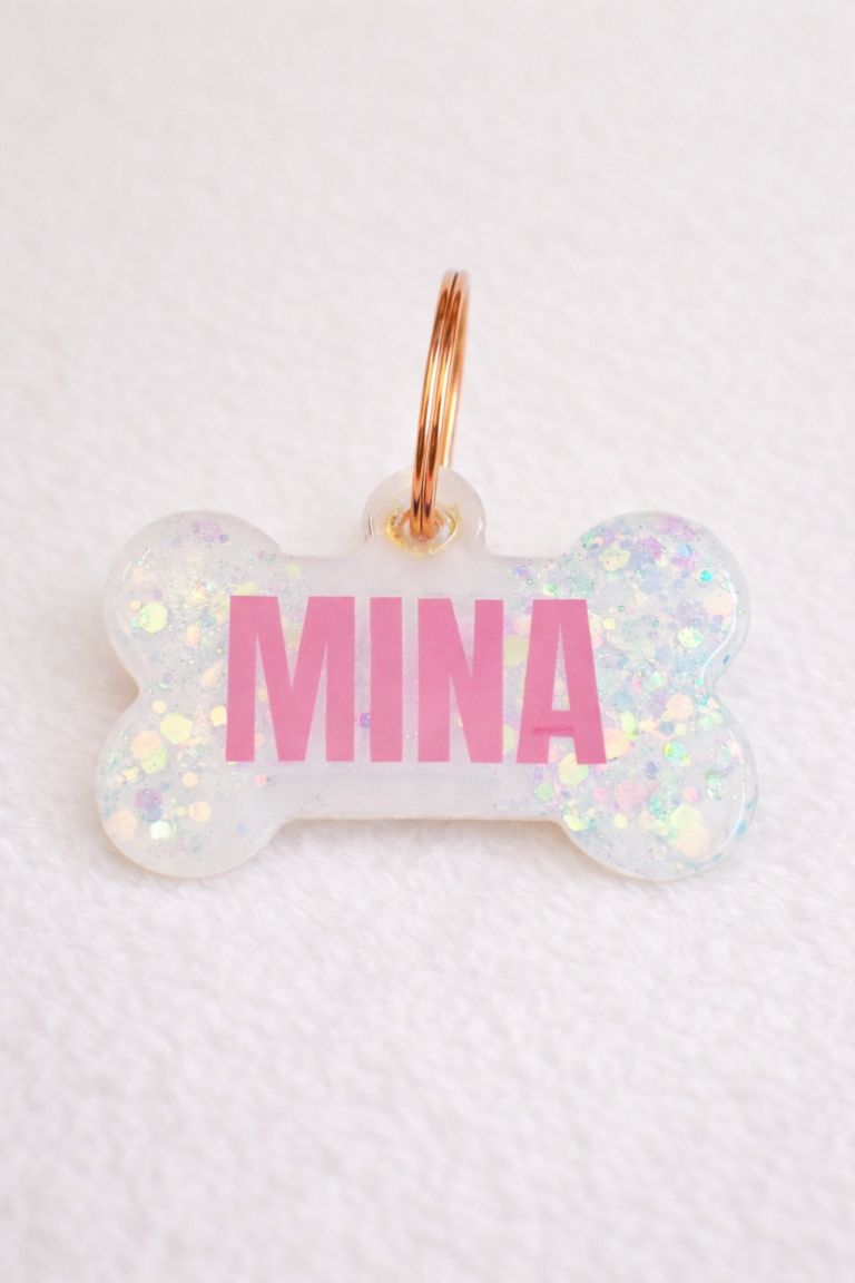 Placa huesito con nombre